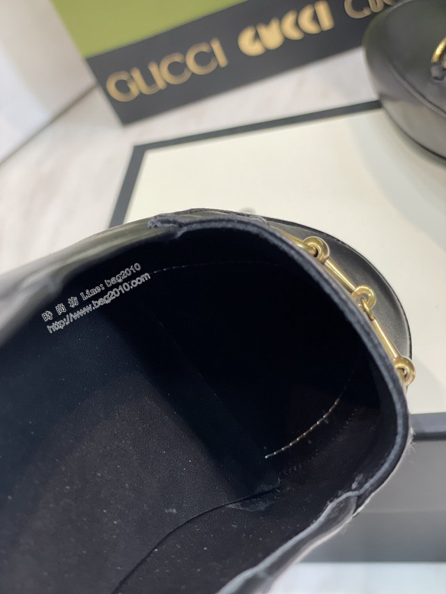 gucci女士羊皮鞋單鞋 馬銜扣單鞋系列 古馳2020春夏專櫃新款休閒皮鞋 dx2900